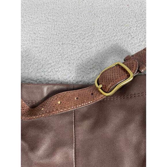 COACH F16535 PENELOPE BROWN LEATHER HOBO HANDBAG, EMBOSSED TRIM Gold Hardware - Picture 10 of 10